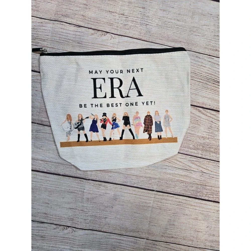Taylor Swift Makeup Bag The Eras Tour Canvas‎ 10 x 8 Cosmetic Pouch NEW